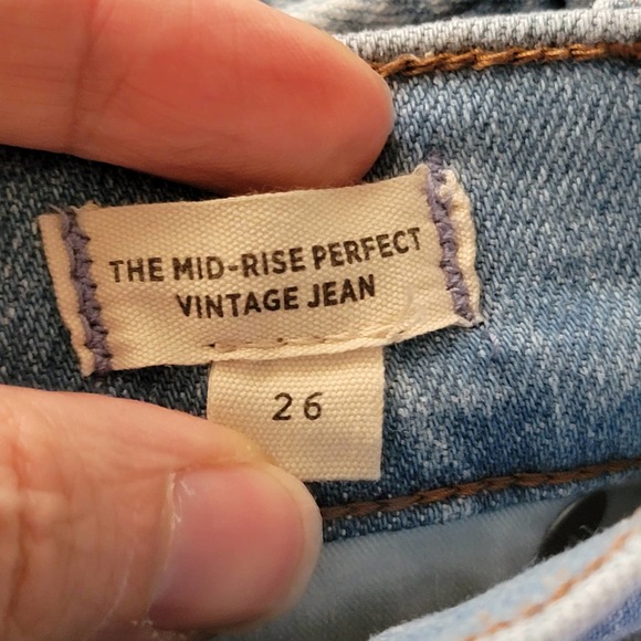 Madewell Jeans NWT Perfect Vintage Jean Alderton Wash 26 NF108 - Picture 7 of 9